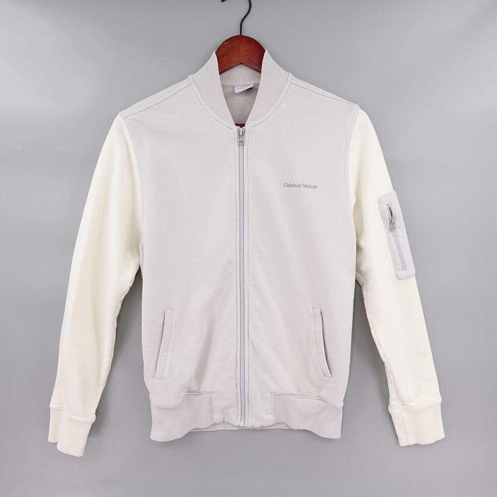 Outdoor Voices Pickup Bomber Jacket Womens XS Purple Cotton Terry‎ Sporty